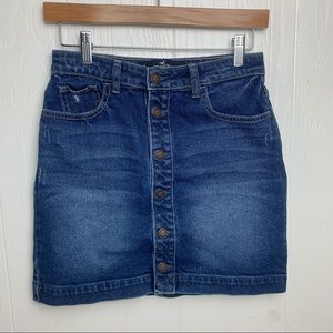 Hollister Button Front Denim Skirt 26/3